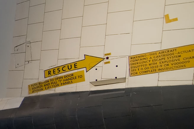 space shuttle coution signs